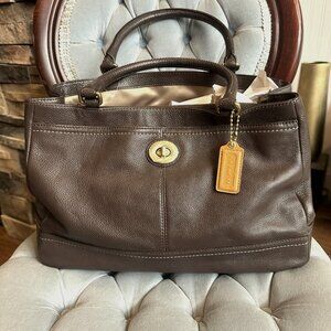 Coach Park Dark Brown Carryall Gold Turnkey - NWT - F23280